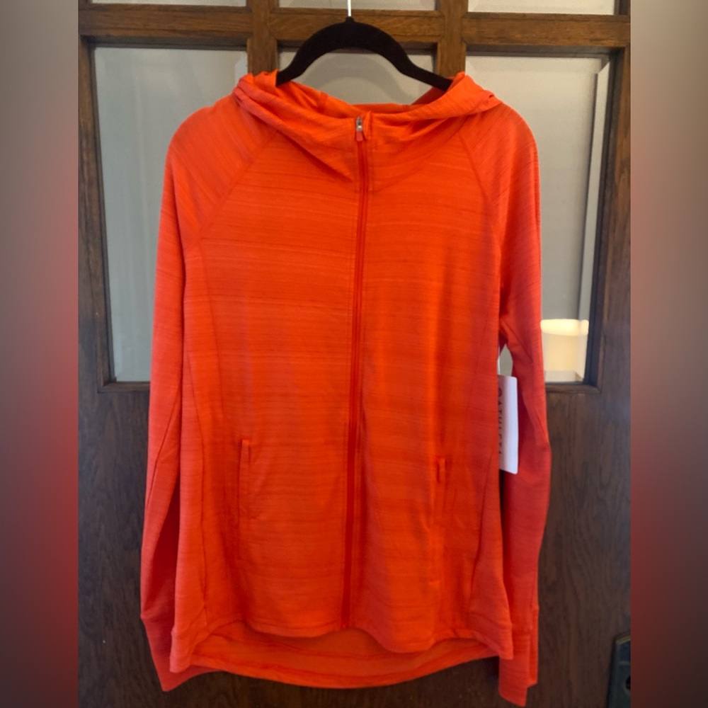 Athleta Pacifica Illume UPF Bold Orange Relaxed Athletic Jacket NWT